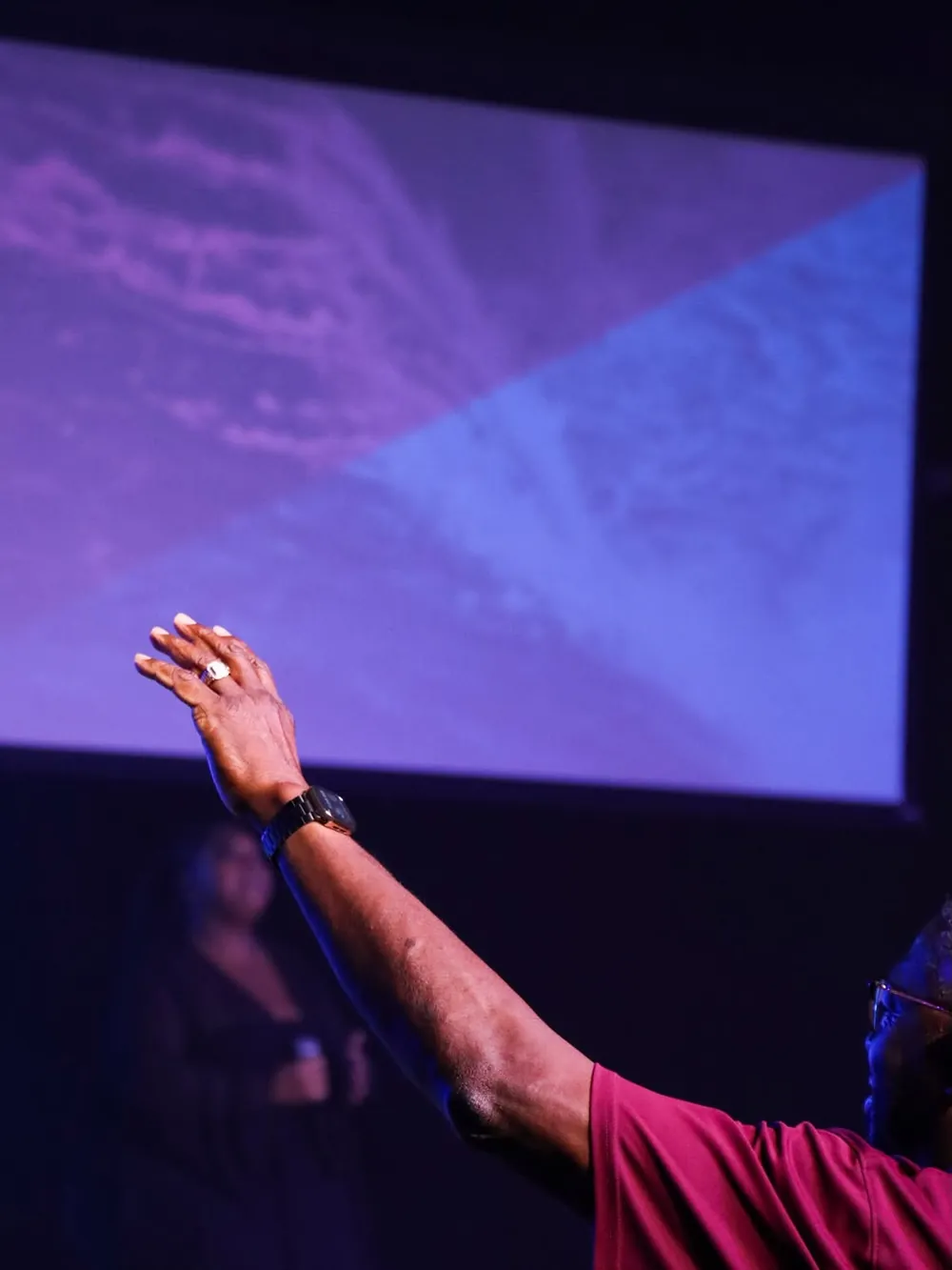 Hands raised in worship